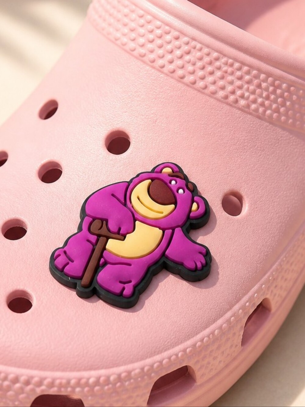 Lotso Purple Bear Shoe Charms Crocs Rubber Shoe Jewelry Toy Story Disney